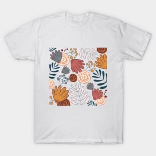 Hand Drawn Leaf Design T-Shirt